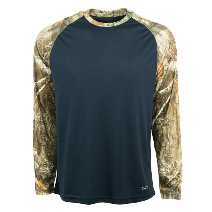 Men's Realtree Stealth Performance Tee, Size: Xl, Dark Blue