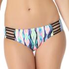Women's Cole Of California Strappy Bikini Bottoms, Size: Medium, Morrocan Sun