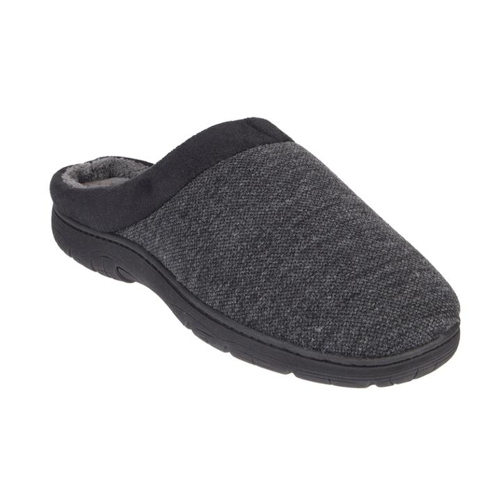 Men's Heat Keep Textured Jersey Venetian Clog Slippers, Size: Xxl, Oxford