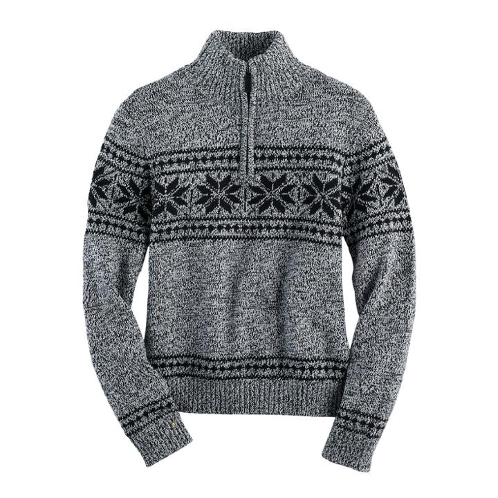 Boys 4-20 Chaps Quarter-zip Fairisle Sweater, Size: 14-16, Black