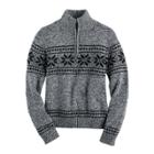 Boys 4-20 Chaps Quarter-zip Fairisle Sweater, Size: 14-16, Black