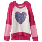 Design 365 Heart High-low Sweater - Girls 4-6x, Size: 4, White