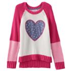 Design 365 Heart High-low Sweater - Girls 4-6x, Size: 4, White