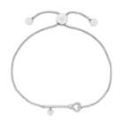 Sterling Silver 1/10 Carat T.w. Diamond Key Bolo Bracelet, Women's, Size: 7, White