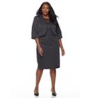 Plus Size Maya Brooke Embellished Jacket & Dress Set, Women's, Size: 18w T/l, Med Grey