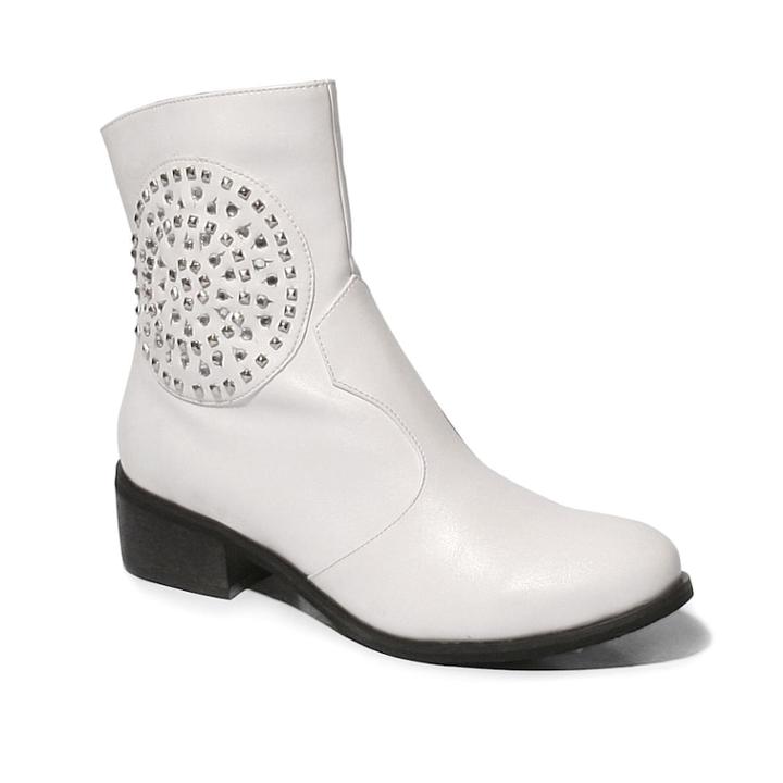 2 Lips Too Too Kelly Women's Ankle Boots, Size: Medium (7), White