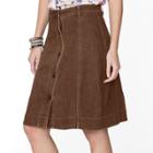Petite Chaps A-line Skirt, Women's, Size: 8 Petite, Brown
