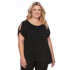 Plus Size Apt. 9&reg; Cold-shoulder A-line Tee, Women's, Size: 3xl, Oxford