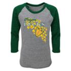 Girls 4-6x Oregon Ducks Raglan Tee, Girl's, Size: S(4), Green Oth