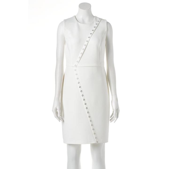 Women's Apt. 9® Grommet Sheath Dress, Size: 8, Grey (charcoal)