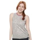 Juniors' So&reg; French Terry Muscle Tank, Girl's, Size: Xl, Dark Grey