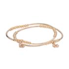 Lc Lauren Conrad Bead & Flower Charm Stretch Bracelet Set, Women's, Light Pink