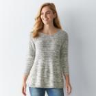 Women's Sonoma Goods For Life&trade; Marled Crewneck Sweater, Size: Large, Lt Green