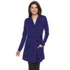 Women's Apt. 9&reg; Wrap Cardigan, Size: Xs, Drk Purple