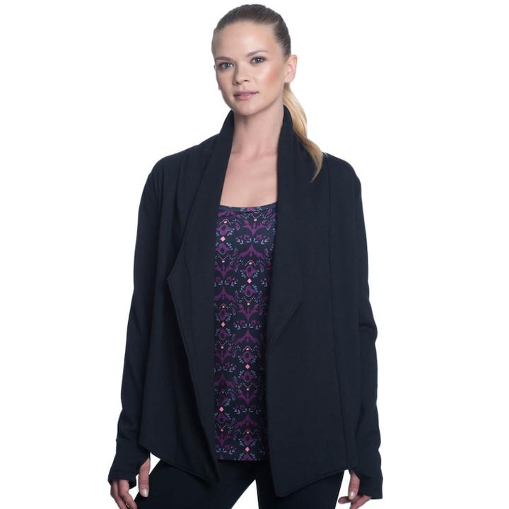 Women's Gaiam Calm Yoga Wrap Cardigan, Size: Xs, Oxford