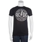 Men's Ac/dc High Voltage Stamp Band Tee, Size: Large, Black