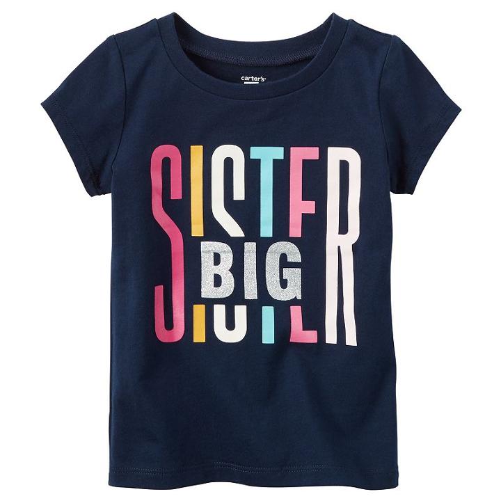 Girls 4-8 Carter's Big Sister Tee, Size: 6x, Blue