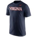 Men's Nike Virginia Cavaliers Wordmark Short-sleeve Tee, Size: Xl, Blue (navy)