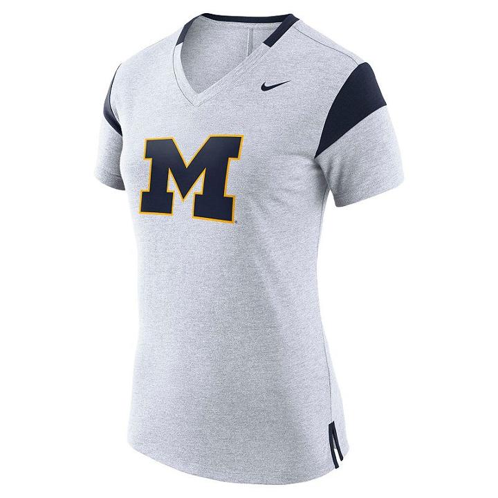 Women's Nike Michigan Wolverines Fan Top, Size: Small, White