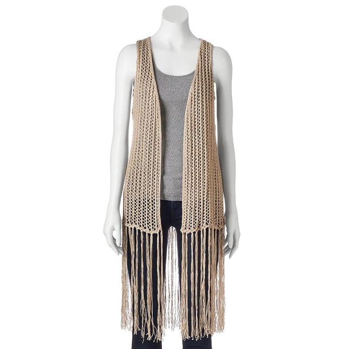 Sonoma Goods For Life&trade; Crochet Vest, Women's, White Oth