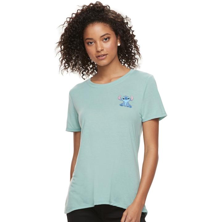 Disney's Lilo & Stitch Juniors' Tee, Teens, Size: Small, Turquoise/blue (turq/aqua)