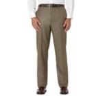 Big & Tall Savane Sharkskin Straight-fit Flat-front Dress Pants, Men's, Size: 46x28, Beige Oth