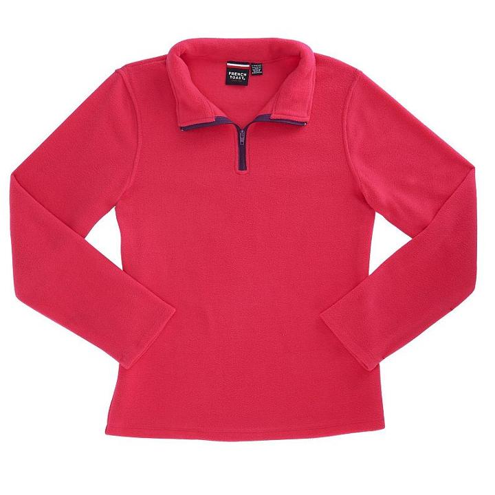 Girls 4-6x French Toast 1/4-zip Fleece Pullover, Girl's, Size: 6, Brt Purple