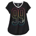 Girls 7-16 So&reg; Burnout Blocked Tee, Size: 10, Black