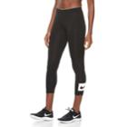 Women's Nike Sportswear Swoosh Ankle Leggings, Size: Medium, Grey (charcoal)