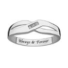 Sweet Sentiments Sterling Silver Diamond Accent Crisscross Ring, Women's, Size: 12, Grey