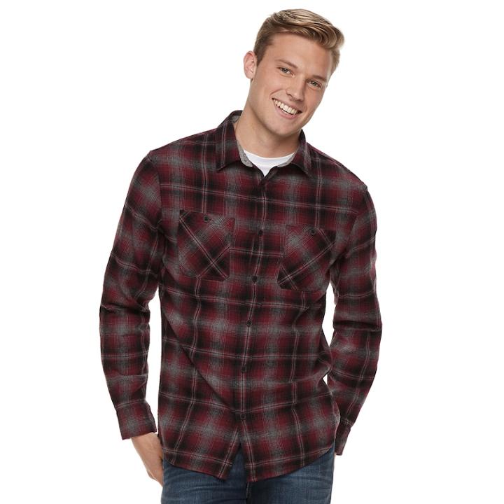 Men's Urban Pipeline&reg; Button-down Shirt, Size: Small, Dark Pink
