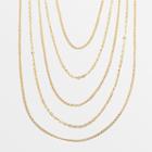 Elegante 18k Gold Over Brass Multistrand Necklace, Women's, Size: 17, Yellow