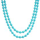 Sterling Silver Sea Blue Chalcedony Bead Necklace, Women's, Size: 20
