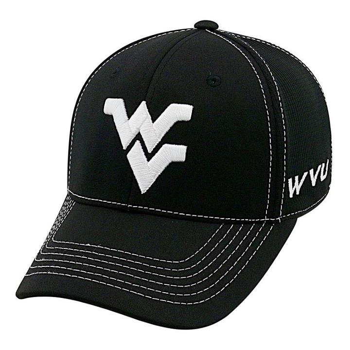 Adult Top Of The World West Virginia Mountaineers Dynamic Performance One-fit Cap, Men's, Black
