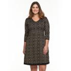 Plus Size Suite 7 Fit & Flare Sweaterdress, Women's, Size: 3xl, Black