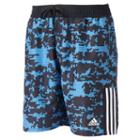 Men's Adidas Camo Grid Microfiber Volley Swim Trunks, Size: Xxl, Blue (navy)