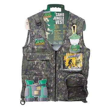 Backyard Safari Camo Jungle Vest, Kids Unisex, Multicolor