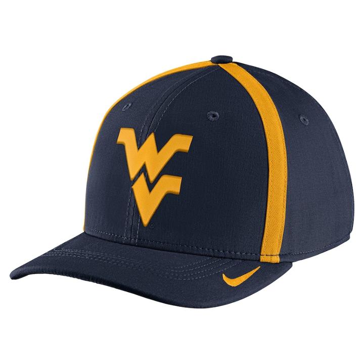 Adult Nike West Virginia Mountaineers Aerobill Sideline Cap, Men's, Blue (navy)