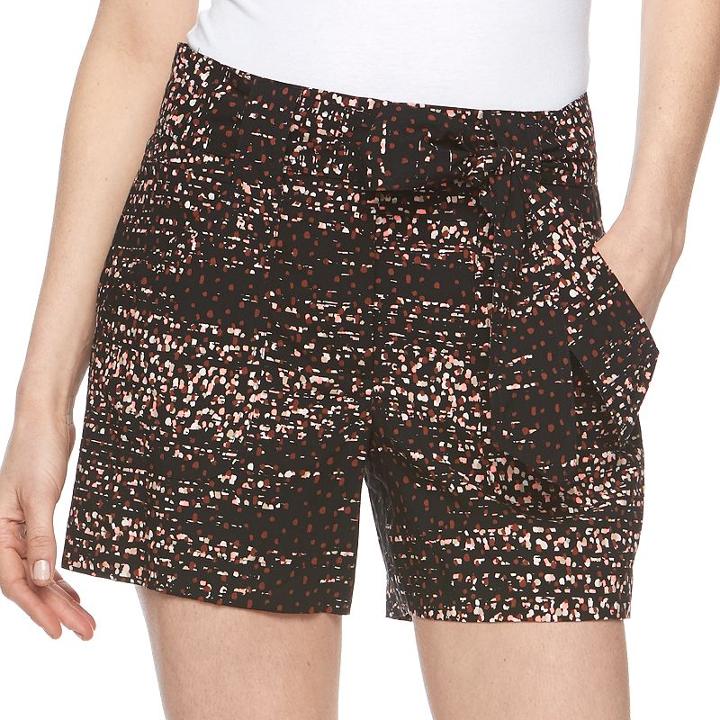 Women's Apt. 9&reg; Print Soft Shorts, Size: 8, Med Brown