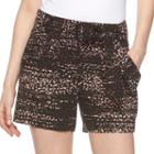Women's Apt. 9&reg; Print Soft Shorts, Size: 8, Med Brown