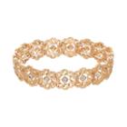 Lc Lauren Conrad Filigree Flower Stretch Bracelet, Women's, Gold