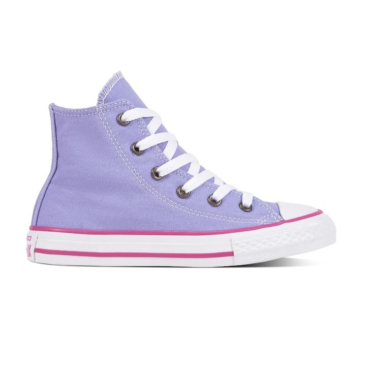 Kid's Converse Chuck Taylor All Star High Top Sneakers, Size: 4, Lt Purple