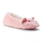 Women's So&reg; Critter Ballerina Slippers, Size: Small, Pink