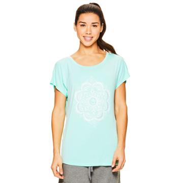 Women's Gaiam Intention Graphic-print Yoga Tee, Size: Large, Brt Green