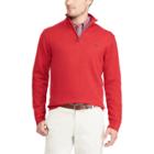 Men's Chaps Classic-fit Cool Max Stretch Quarter-zip Sweater, Size: Large, Red