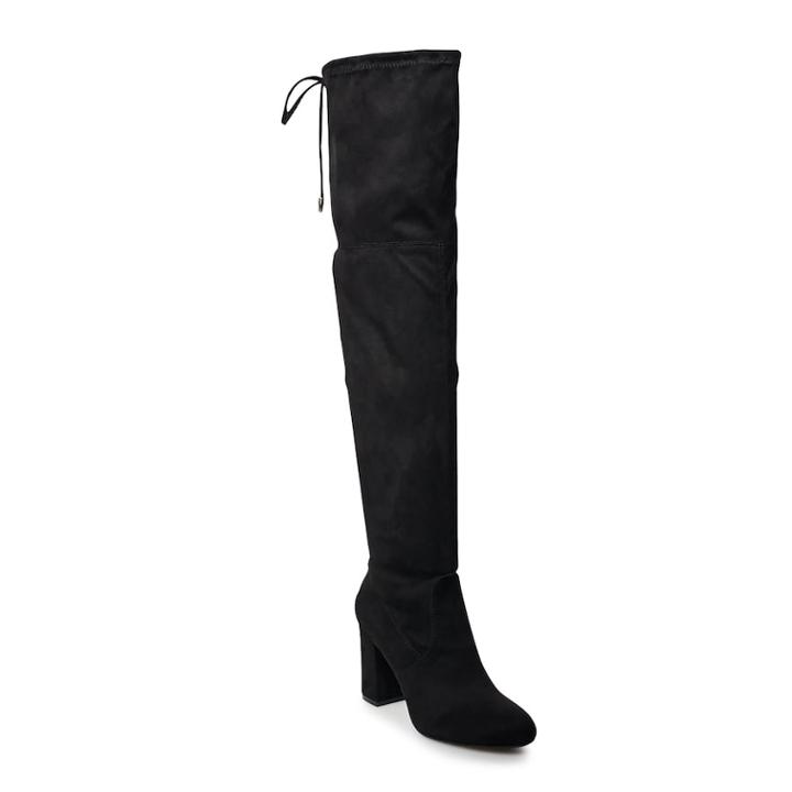 So&reg; Ladybug Women's Over-the-knee High Heel Boots, Size: Medium (9.5), Black