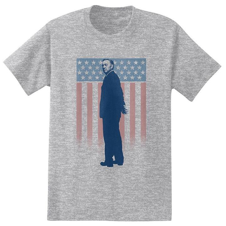 Big & Tall House Of Cards Frank Underwood Tee, Men's, Size: 3xl Tall, Dark Grey