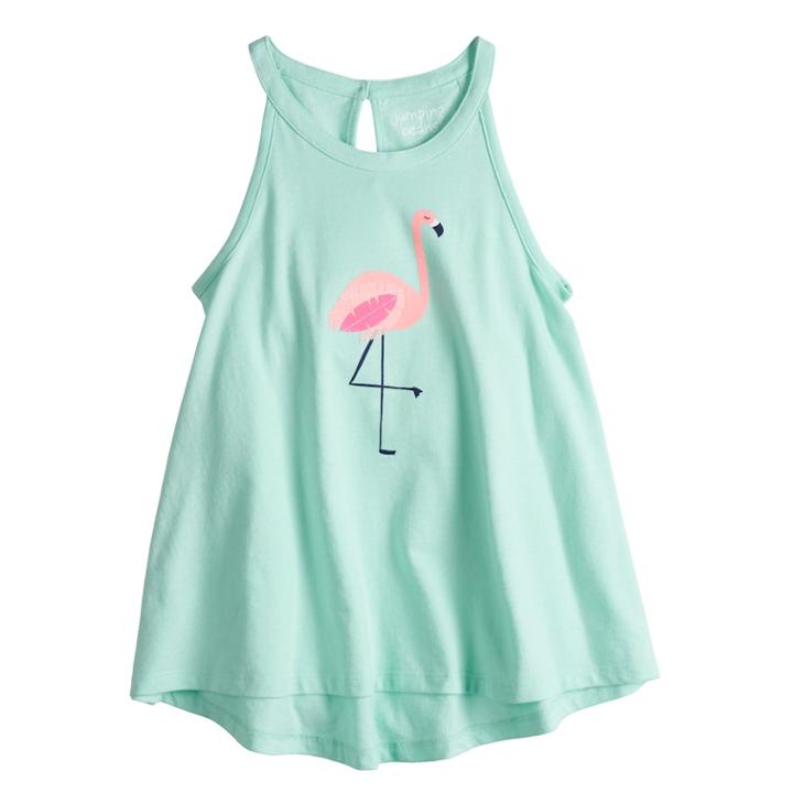Girls 4-10 Jumping Beans&reg; Graphic Swing Tank Top, Size: 7, Light Blue