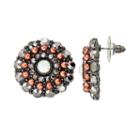 Gs By Gemma Simone Atomic Age Collection Circle Stud Earrings, Women's, Multicolor