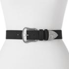 Women's Apt. 9&reg; Western Engraved Buckle Belt, Size: Small, Black